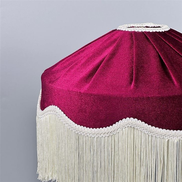 Burgundy Red Tassel Lampshade For Table Lamp high quality
