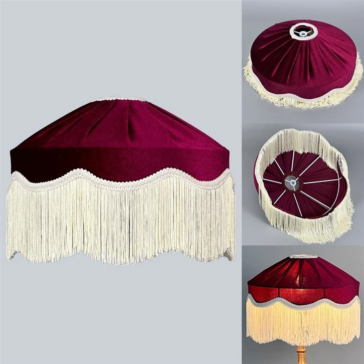 Burgundy Red Tassel Lampshade For Table Lamp price