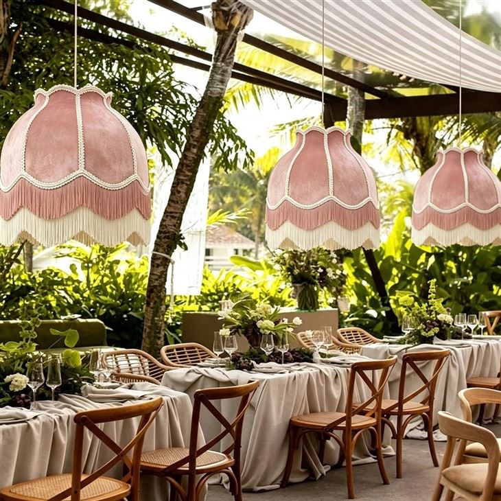 Colorful Lampshades Chandelier For Wedding Decor suppliers