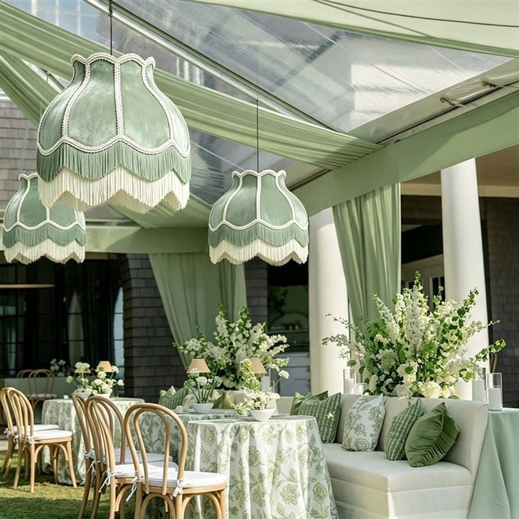 Colorful Lampshades Chandelier For Wedding Decor best