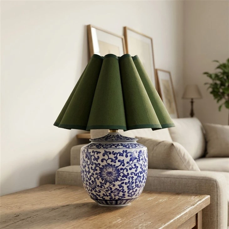 Handmade Ceramic Rechargeable Table Lamp Flower Shade suppliers