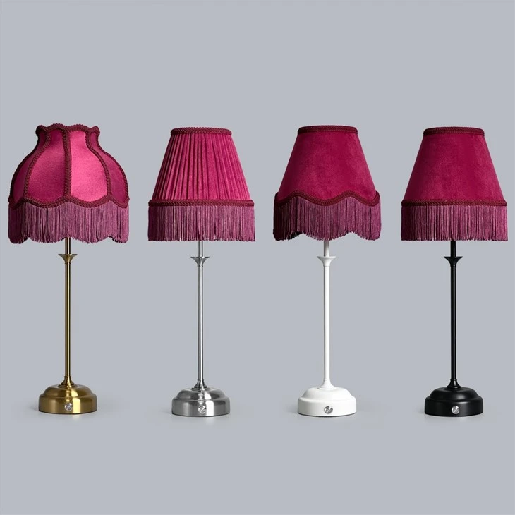 Rechargeable Cordless Burgundy Fabric Wedding Lamps best