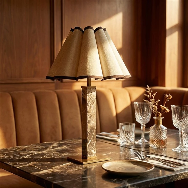 Red Marble Rechargeable Battery Table Lamp suppliers