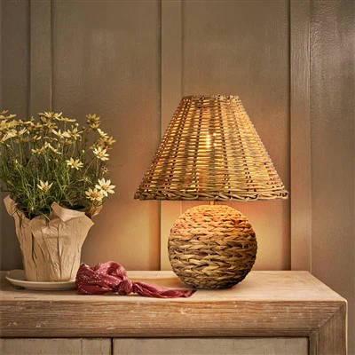 Cordless Rattan Table Lamps For Restaurant Hotel Decorate