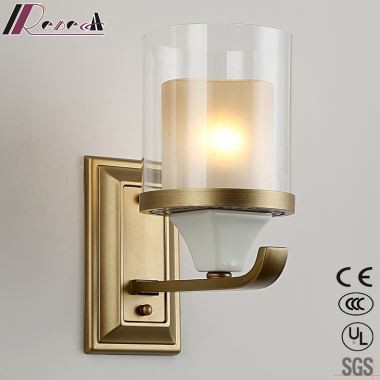 Modern Bronze Wall Lights/reading Lamps/wall Sconce with Glass Lamp Shades for Living Room