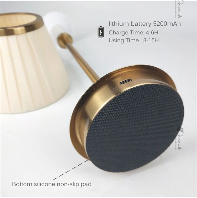 Cordless Table Lamp With Colorful Shade