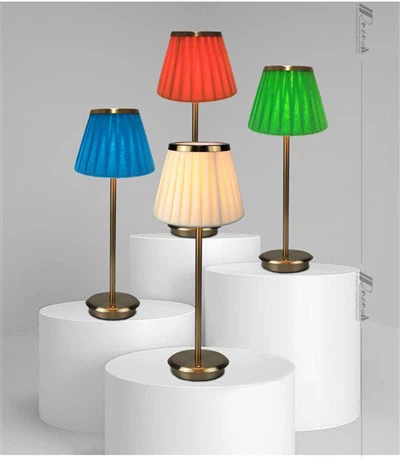 Cordless Table Lamp With Colorful Shade