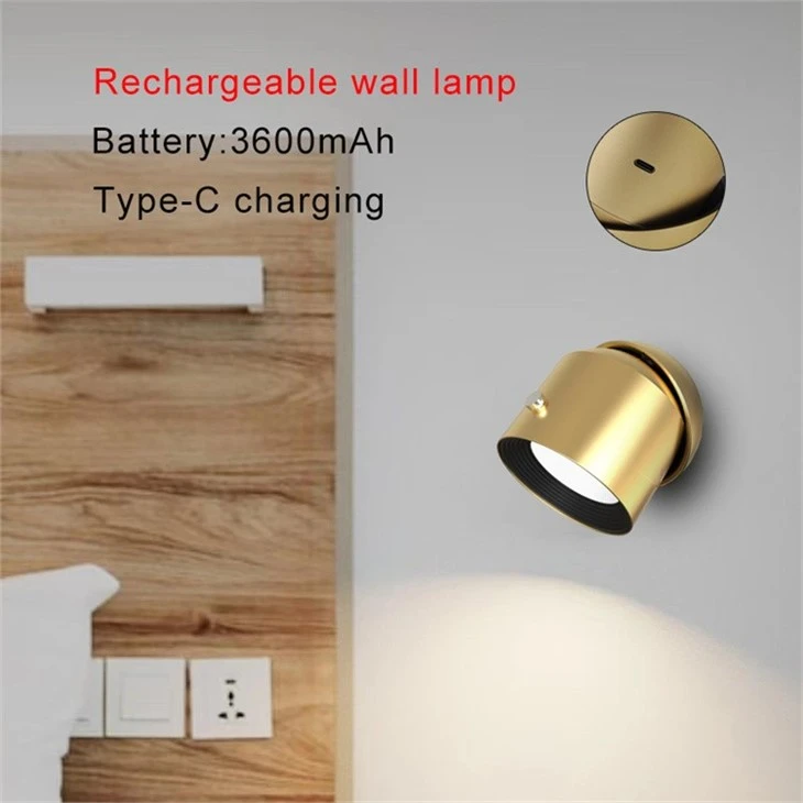Wall Mounted Lamps With Rechargeable Battery Operated