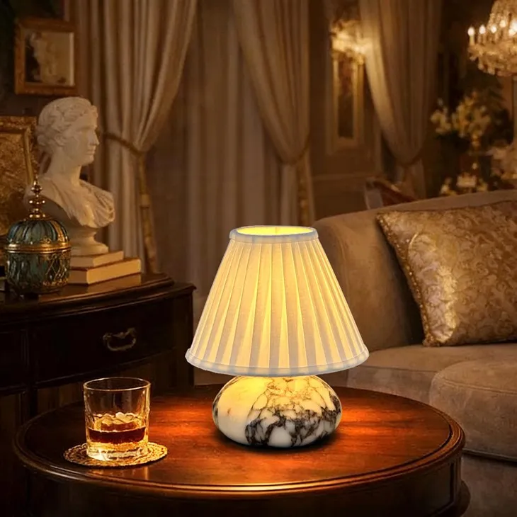 Luxury Handcrafted Real Marble Table Lamp suppliers
